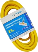 10 Gauge 25 Ft. Triple Tap SJTW Yellow Cord