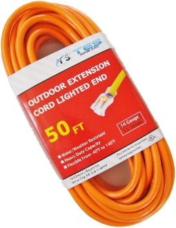 14 Gauge 50 Ft. SJTW Orange Cord