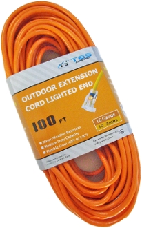 16 Gauge 100 Ft. SJTW Orange Cord