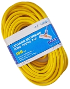10 Gauge 100 Ft. Triple Tap SJTW Yellow Cord