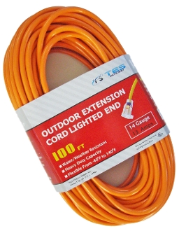 14 Gauge 100 Ft. SJTW Orange Cord