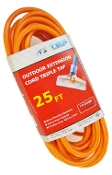 14 Gauge 25 Ft. Triple Tap SJTW Orange Cord