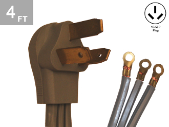8/2-10/1 SRDT 40 Amp 4 Ft. 3 Wire Range Cord Kit