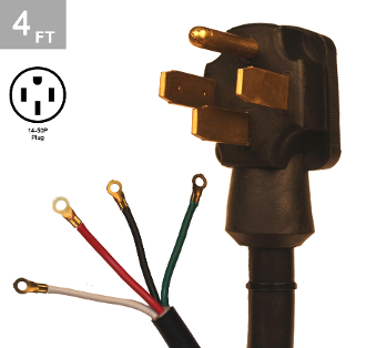8/2-10/2 SRDT 40 Amp 4 Ft. 4 Wire Range Cord Kit